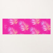 PixDezines Hawaiischer Dschungel Pink Grüner Folia Yogamatte (Rückseite (Horizontal))
