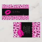 PixDezines: heiße Lippen+sassy Gepard Visitenkarte (Vorne/Hinten)