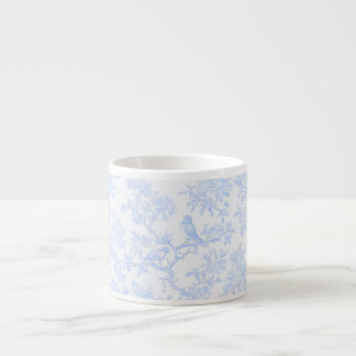 PixDezines Hellblau Chinoiserie, Vögel Pfingstrose Espressotasse