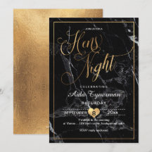 PixDezines Hens Night Imitats Gold Script+Marble