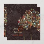 PixDezines Herbstblüten Einladung (Vorne/Hinten)