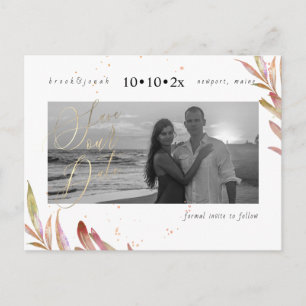 PixDezines Herbstlaub - Rettet unser Datum Postkarte