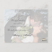 PixDezines Herz Foto Frame/Hochzeit Vielen Dank Postkarte (Rückseite)