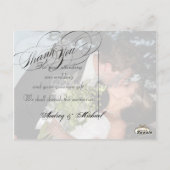 PixDezines Herz Foto Rahmen/Schwarz/Vielen Dank Postkarte (Rückseite)