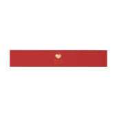 PixDezines Herz Imitate Gold Fossilienfarben Einladungsbanderole (Flach)