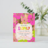 PixDezines Hibiskus/Abschluss/Luau/DIYevent Einladungspostkarte (Stehend Vorderseite)