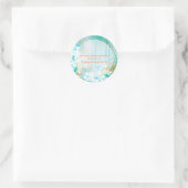 PixDezines-Hibiskus/Digihintergrundfarbe Runder Aufkleber (Tasche)