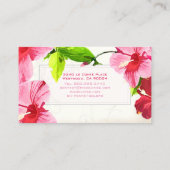 PixDezines-Hibiskus/digitale Aquarell/Altpapier Visitenkarte (Rückseite)