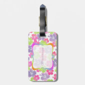 PixDezines-Hibiskus/DIY-Hintergrund Gepäckanhänger (Rückseite vertikal)