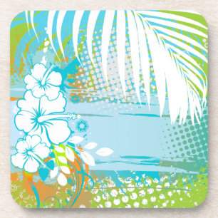 PixDezines-Hibiskus/DIY-Hintergrundfarbe Getränkeuntersetzer