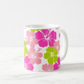 PixDezines Hibiskus/diy Hintergrundfarbe Kaffeetasse (VorderseiteRechts)