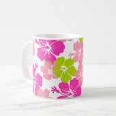 PixDezines Hibiskus/diy Hintergrundfarbe Kaffeetasse (Vorderseite Links)