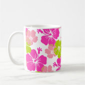 PixDezines Hibiskus/diy Hintergrundfarbe Kaffeetasse (Links)