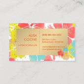 PixDezines Hibiskus/Gold Speck/DIY Hintergrund Visitenkarte (Rückseite)