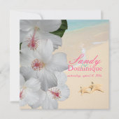 PixDezines Hibiskus Lei /strand/tropische Hochzeit Einladung (Vorderseite)
