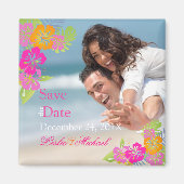 PixDezines Hibiskus leis, Save the Date Magnet (Vorne)