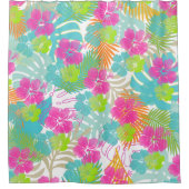 PixDezines Hibiskus/Regenwald/DIY Hintergrund Duschvorhang (Vorderseite)