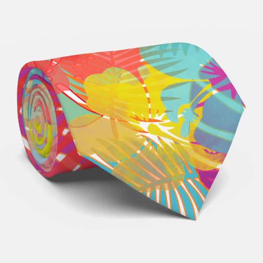 PixDezines Hibiskus/Regenwald/DIY Hintergrund Krawatte (Gerollt)