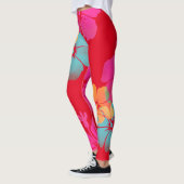 PixDezines Hibiskus/Rosa/Orange/Aqua/DIY Bckgrnd Leggings (Links)