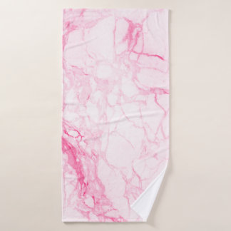 PixDezines Himbeer-Rosa Marmor-Adern Badhandtuch Set