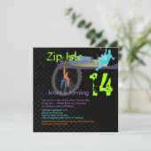 PixDezines HINTERGRUND/ZIP LINE INVITATION Einladung (Stehend Vorderseite)