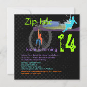 PixDezines HINTERGRUND/ZIP LINE INVITATION Einladung (Vorderseite)