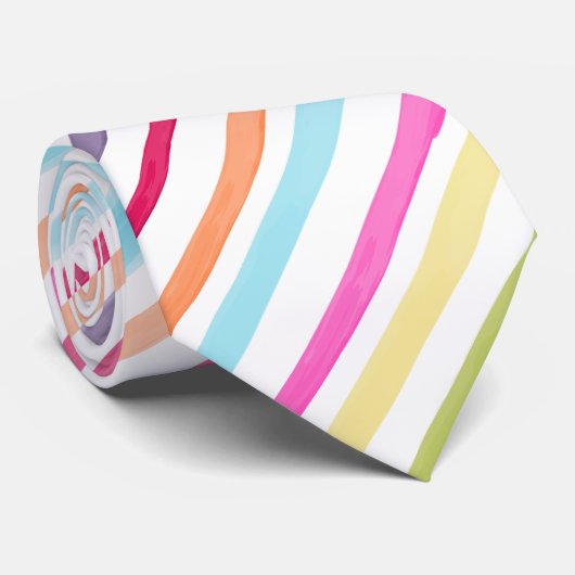 PixDezines-Hintergrundfarbe/einstellbare Streifen Krawatte (Gerollt)