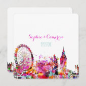 PixDezines - Hintergrundfarbe für Stadt/London/DIY Einladung (Vorne/Hinten)