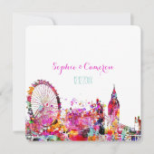 PixDezines - Hintergrundfarbe für Stadt/London/DIY Einladung (Vorderseite)