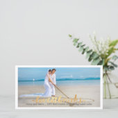 PixDezines Hochzeit Foto danke/DIY Hintergrund Dankeskarte (Stehend Vorderseite)