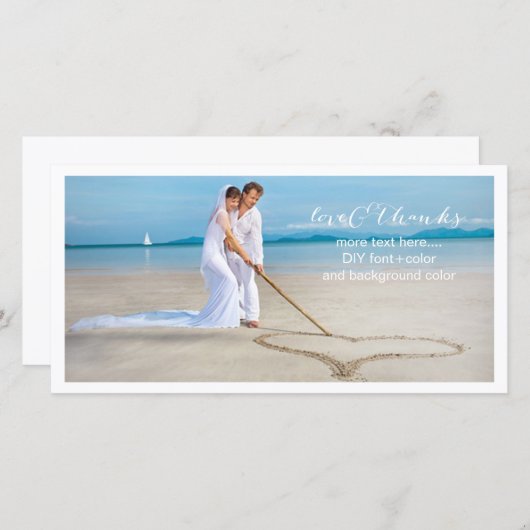 PixDezines Hochzeit Foto danke/DIY Hintergrund Dankeskarte (Vorne/Hinten)