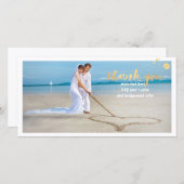 PixDezines Hochzeit Foto danke/DIY Hintergrund Dankeskarte (Vorne/Hinten)