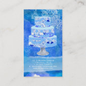 PixDezines Hochzeitskuchen/Aquarellkuchen Visitenkarte (Rückseite)