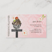 PixDezines, Hochzeitsplaner+Fidora Damask Visitenkarte (Rückseite)