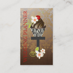 PixDezines, Hochzeitsplaner+Fidora Damask Visitenkarte