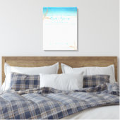 PixDezines Hochzeitsprogramm für den Strand Leinwanddruck (Insitu (Schlafzimmer))