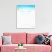 PixDezines Hochzeitsprogramm für den Strand Leinwanddruck (Insitu (Wohnzimmer))