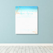 PixDezines Hochzeitsprogramm für den Strand Leinwanddruck (Insitu (Holzboden))