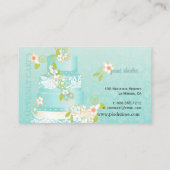 PixDezines Hochzeitstorte/Bäckerei/Konditorei Visitenkarte (Rückseite)