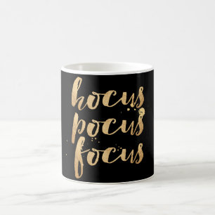PixDezines Hocus/Pocus/Focus/Imitate Gold/DIY-Farb Kaffeetasse
