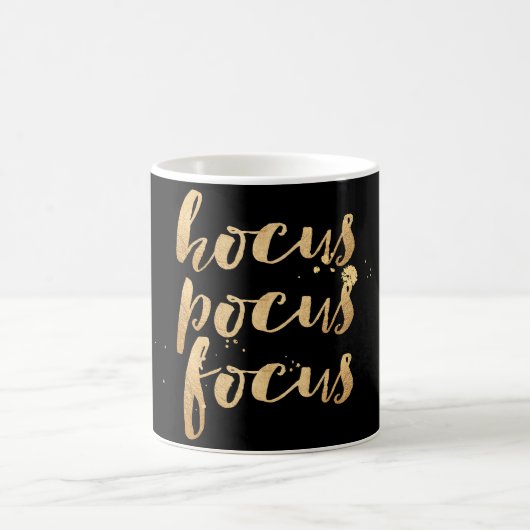 PixDezines Hocus/Pocus/Focus/Imitate Gold/DIY-Farb Kaffeetasse (Mittel)