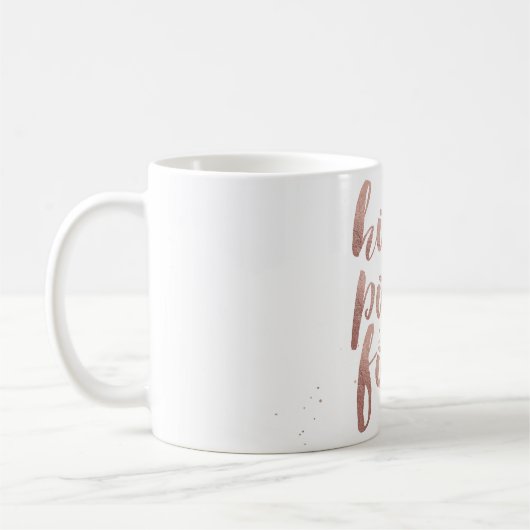 PixDezines Hocus/Pocus/Focus/Imitats Rose Gold Kaffeetasse (Links)