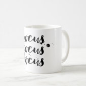 PixDezines Hocus/Pocus/Focus Kaffeetasse (VorderseiteRechts)