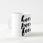 PixDezines Hocus/Pocus/Focus Kaffeetasse (Vorderseite Links)