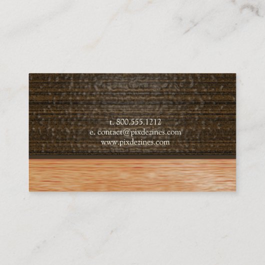 PixDezines-Holzarbeiten, Bodenbeläge und Visitenka Visitenkarte (Rückseite)