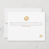 PixDezines Honeycomb Bar Mitzvah Danke ✡ RSVP Karte (Rückseite)