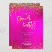 PixDezines Hot+Flash Imitate Glitzer Einladung (Vorne/Hinten)