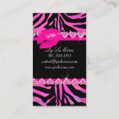 PixDezines Hot Lips+sassy Zebra Visitenkarte (Rückseite)