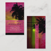 PixDezines hula Sonnenuntergang Visitenkarte (Vorne/Hinten)