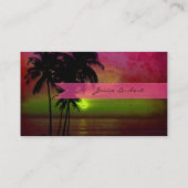 PixDezines hula Sonnenuntergang Visitenkarte (Rückseite)